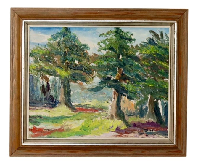B. Högberg, Summer Landscape, 1950s, Oil, Framed (1 of 9)