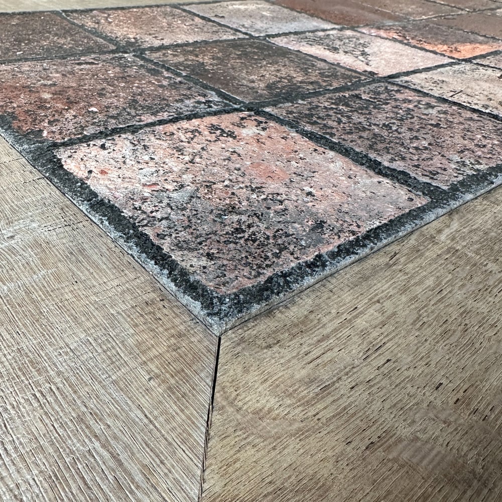 Vintage Brutalist Wood and Ceramic Coffee Table, 1970s - 6