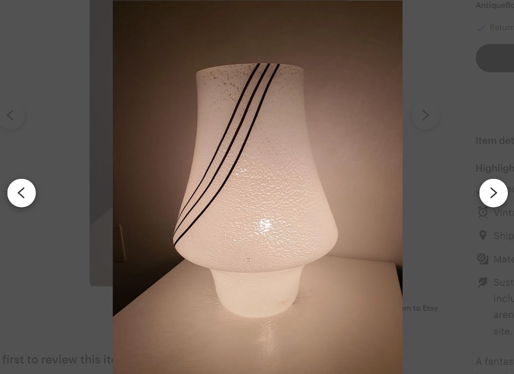 Murano Glass Table Lamp by Vistosi, Italy, 1950s - 9