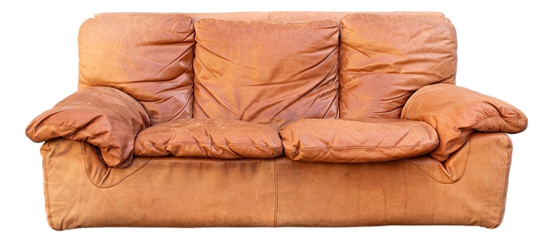 Bonheur Leather Sofa from Brunati, 1970s (1 of 7)