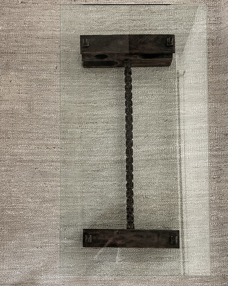 Vintage Brutalist Glass and Bronze Coffee Table - 8