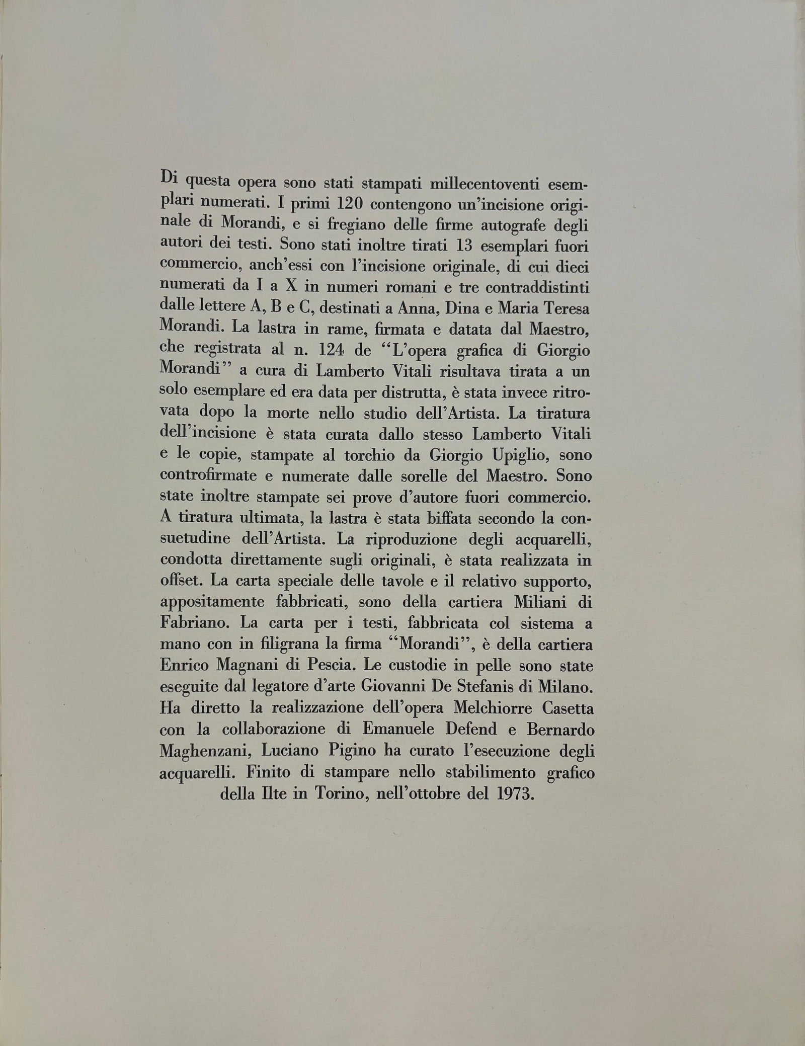 Giorgio Morandi, Landscape, 1973, Lithograph - 18