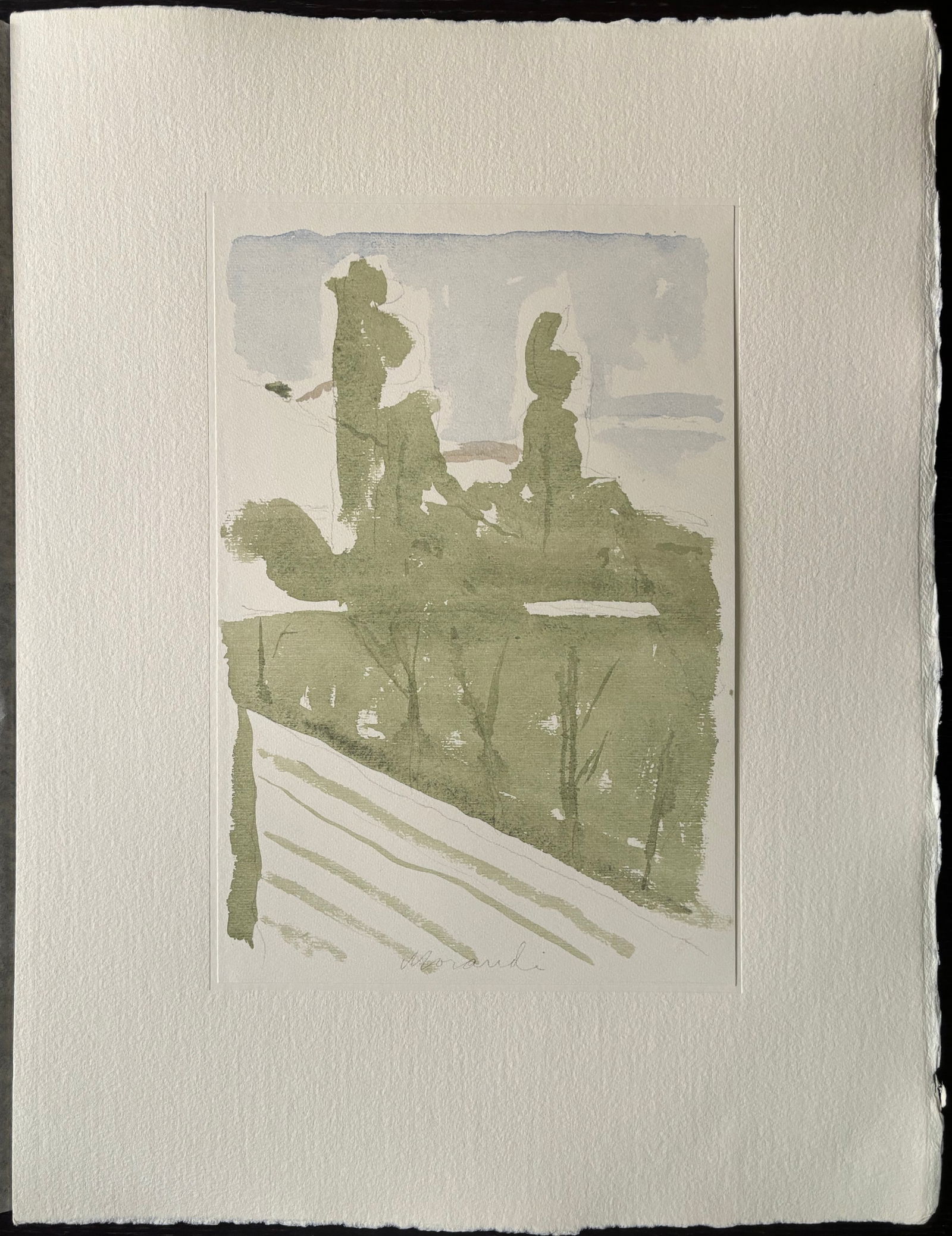 Giorgio Morandi, Landscape, 1973, Lithograph - 2