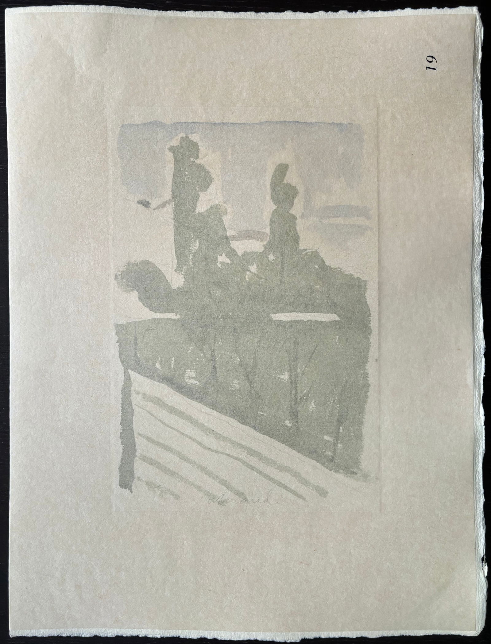 Giorgio Morandi, Landscape, 1973, Lithograph - 4
