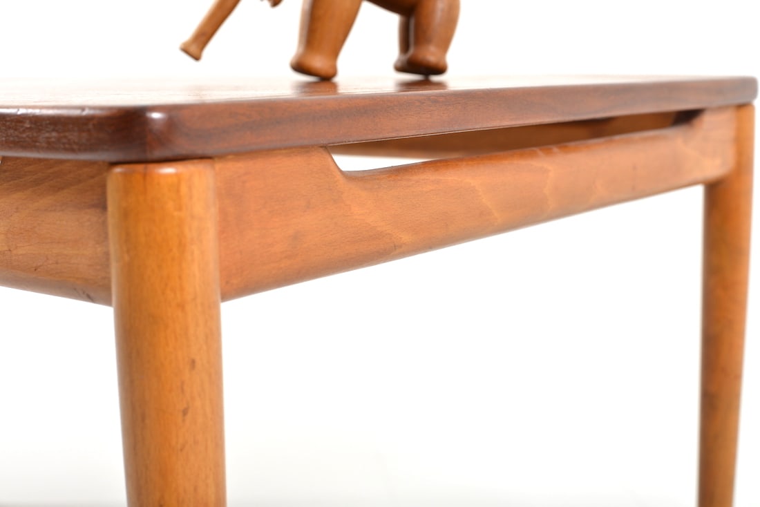 Teak & Beech Coffee Table, 1950s - 14