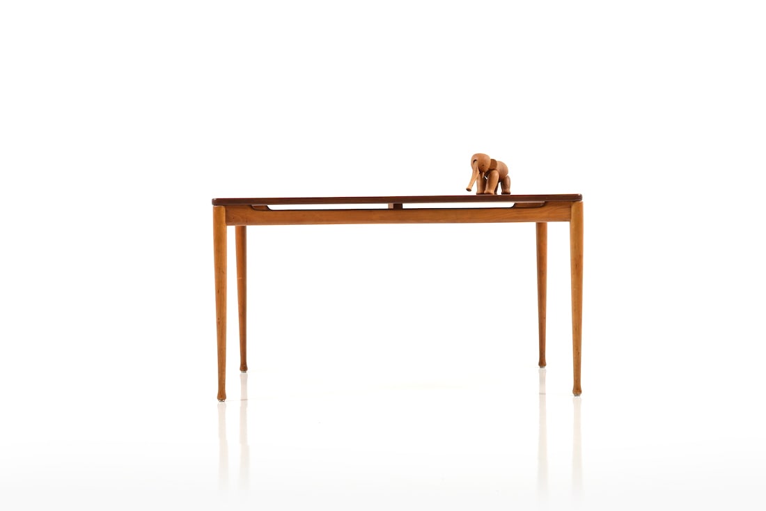 Teak & Beech Coffee Table, 1950s - 6
