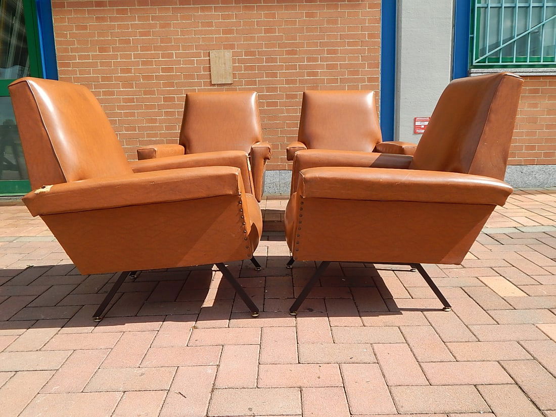 Italian Armchairs, 1950s, Set of 4 - 3