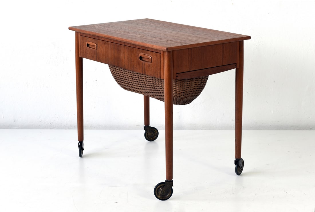 Danish Sewing Box on Castors, 1960s - 2