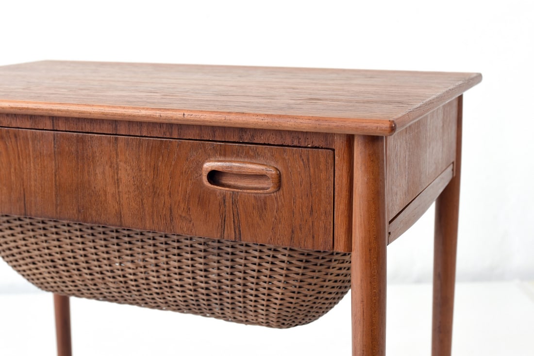 Danish Sewing Box on Castors, 1960s - 8