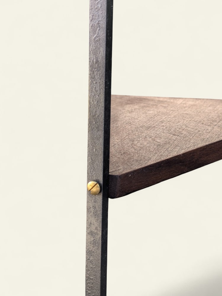 Vintage Standing Ashtray with Teak Shelf, 1960s - 3