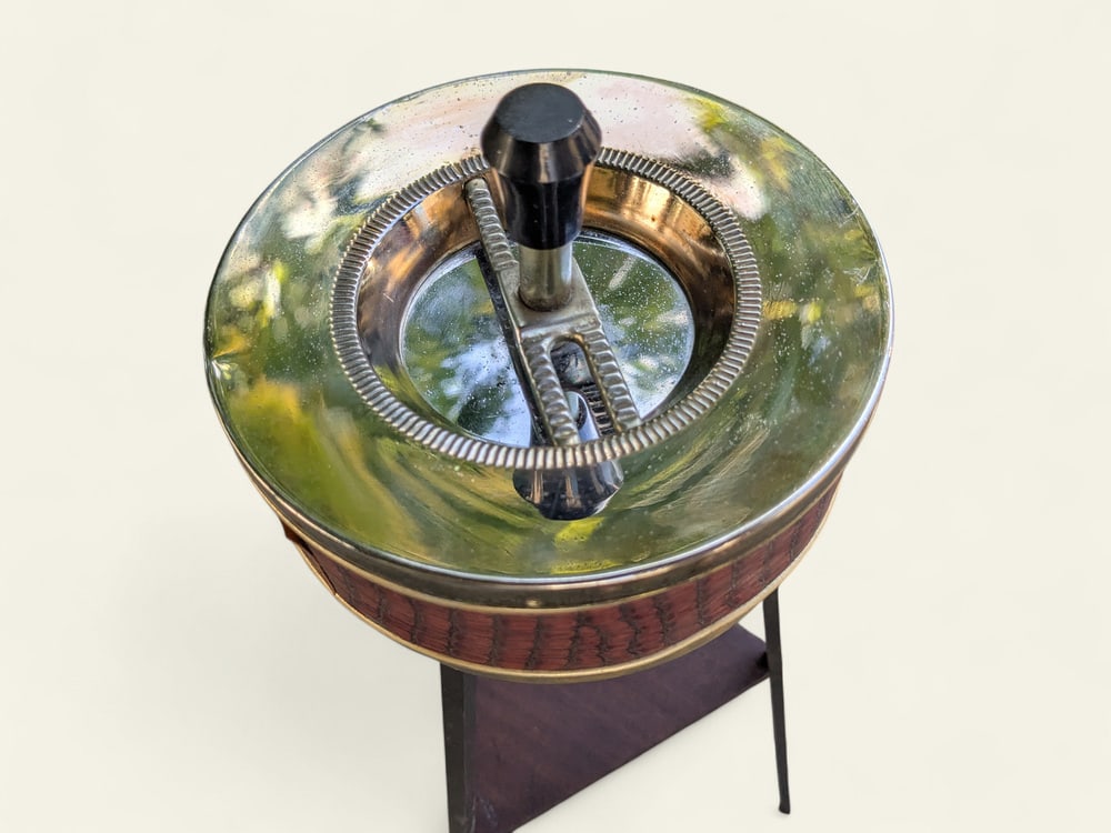 Vintage Standing Ashtray with Teak Shelf, 1960s - 7