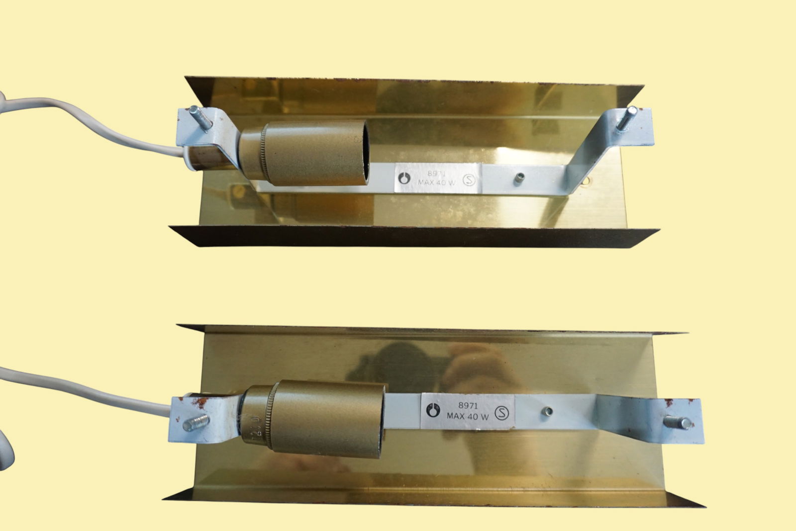 Glass & Brass Model 8971 Wall Lights, Set of 2 - 2