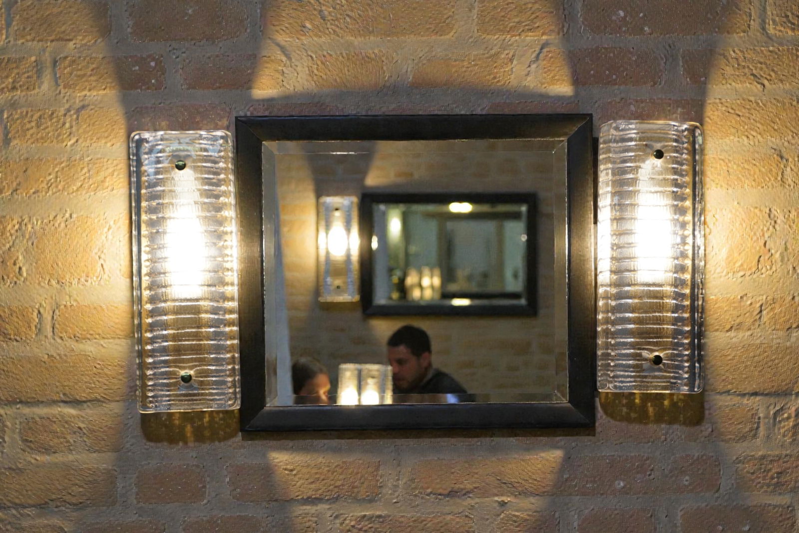 Glass & Brass Model 8971 Wall Lights, Set of 2 - 6