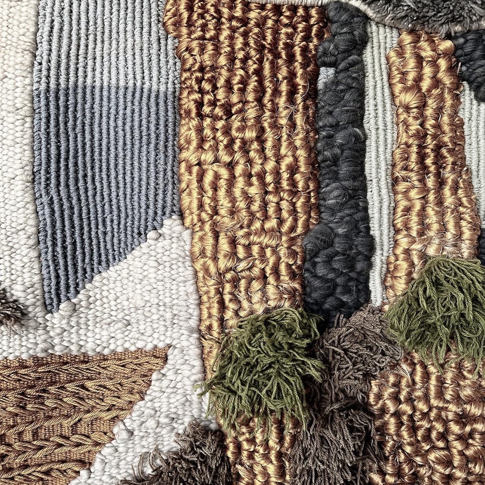 Vintage Handmade Wool Tapestry, 1970s - 12