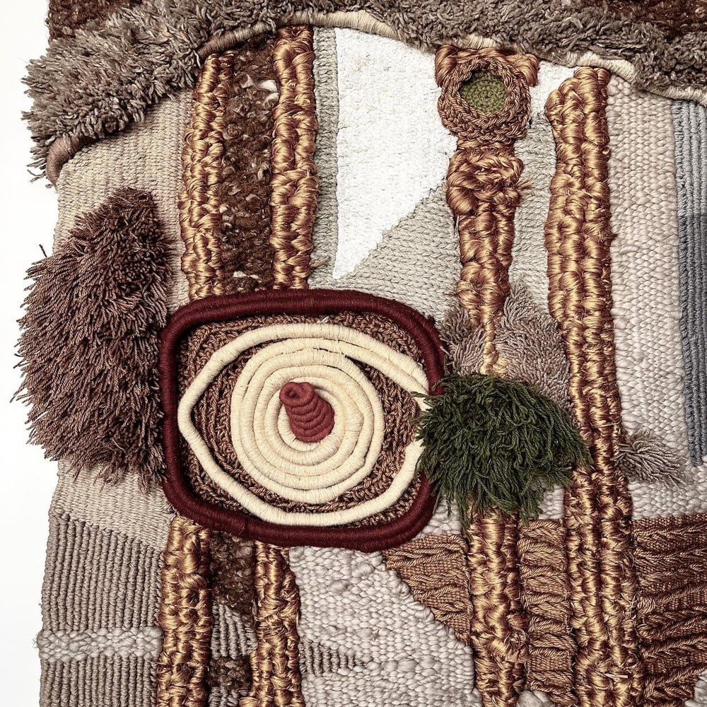 Vintage Handmade Wool Tapestry, 1970s - 13