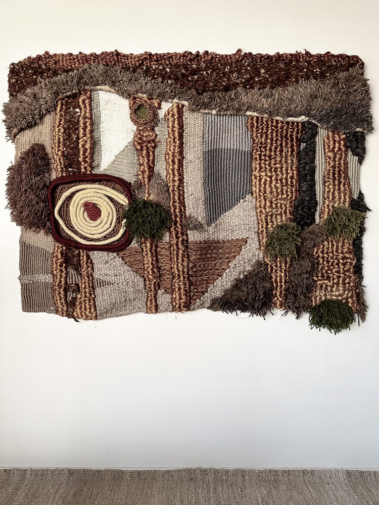 Vintage Handmade Wool Tapestry, 1970s - 7