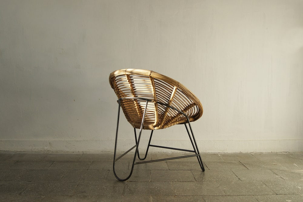 Vintage Wicker Side Chair - 3