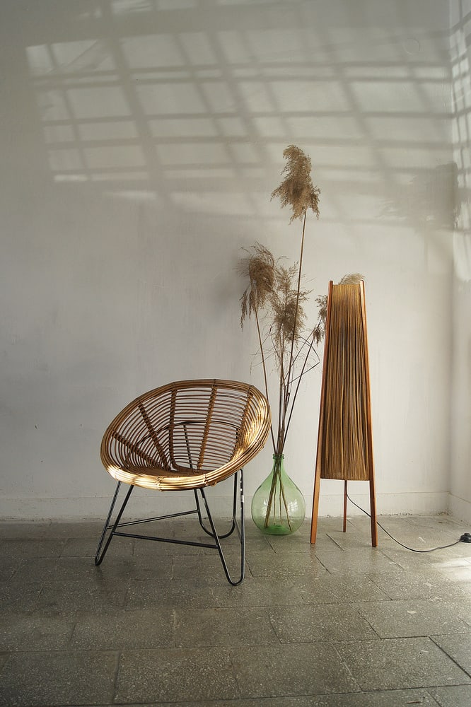 Vintage Wicker Side Chair - 4