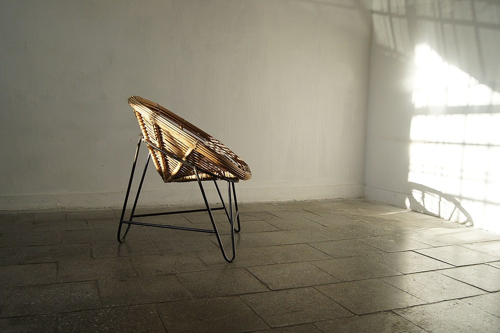 Vintage Wicker Side Chair - 5