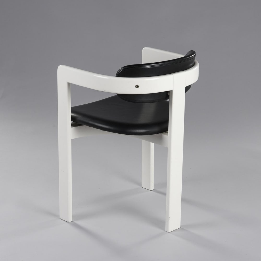 Italian Black Faux Leather Lounge Chair, 1960s - 5