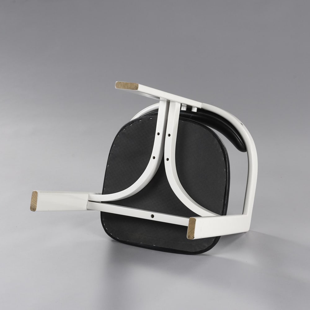 Italian Black Faux Leather Lounge Chair, 1960s - 9