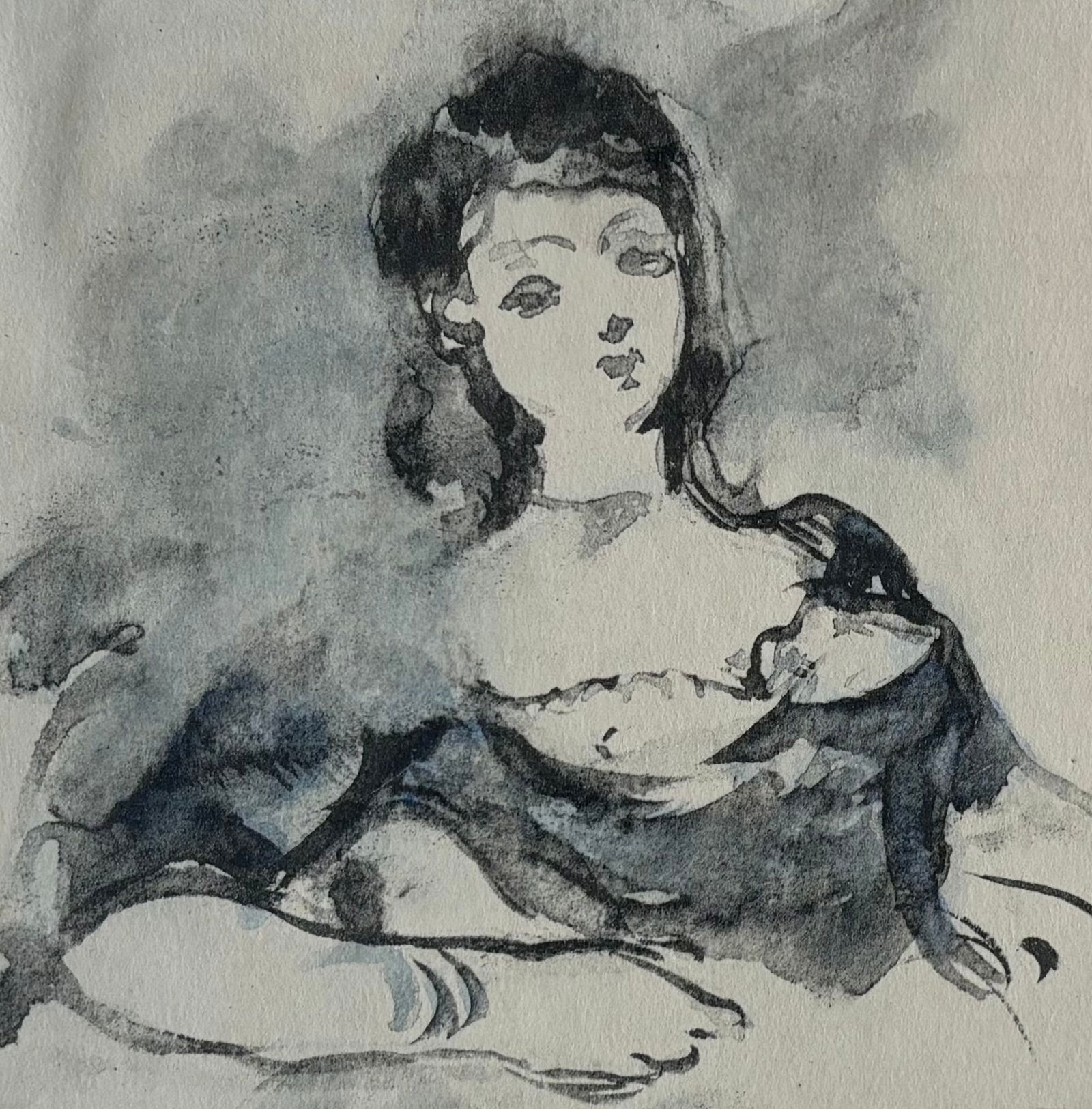 Edouard Manet, Study on Olympia, Lithograph - 8