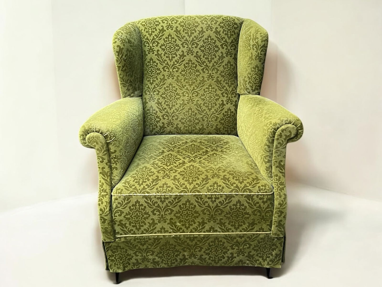 Vintage Danish Green Velvet Relax Chair, 1950s - 2