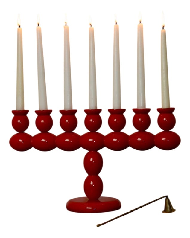 Vintage Swedish Bobbin Candelabra (1 of 7)