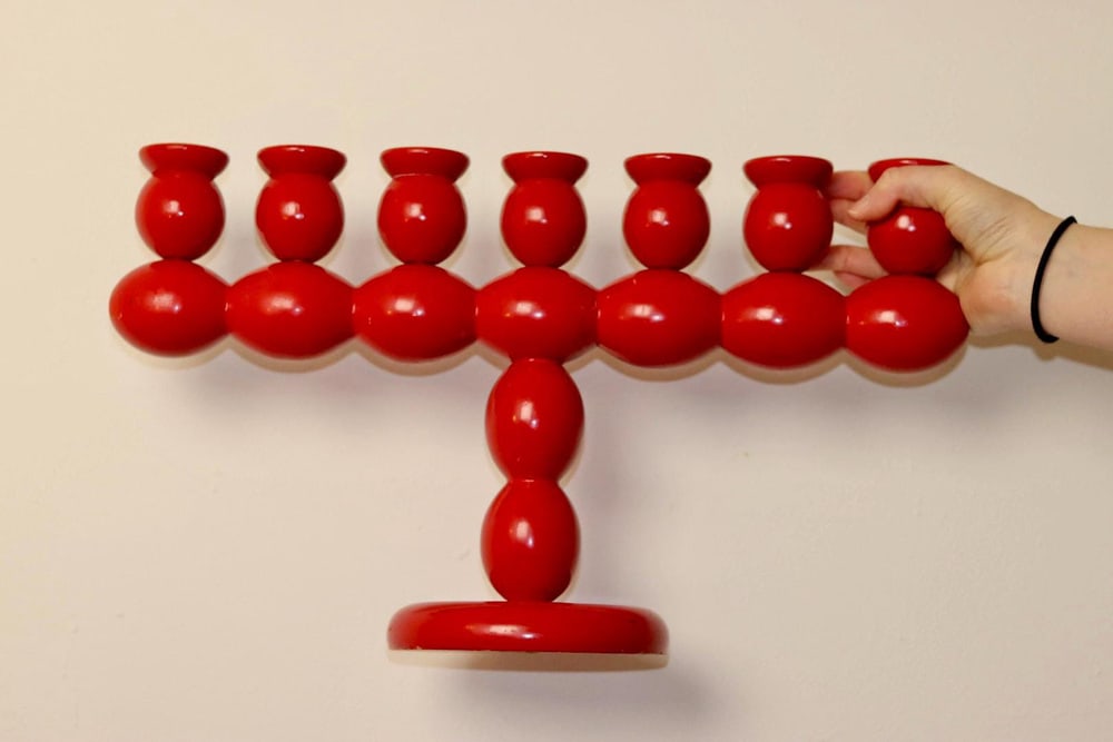 Vintage Swedish Bobbin Candelabra - 4