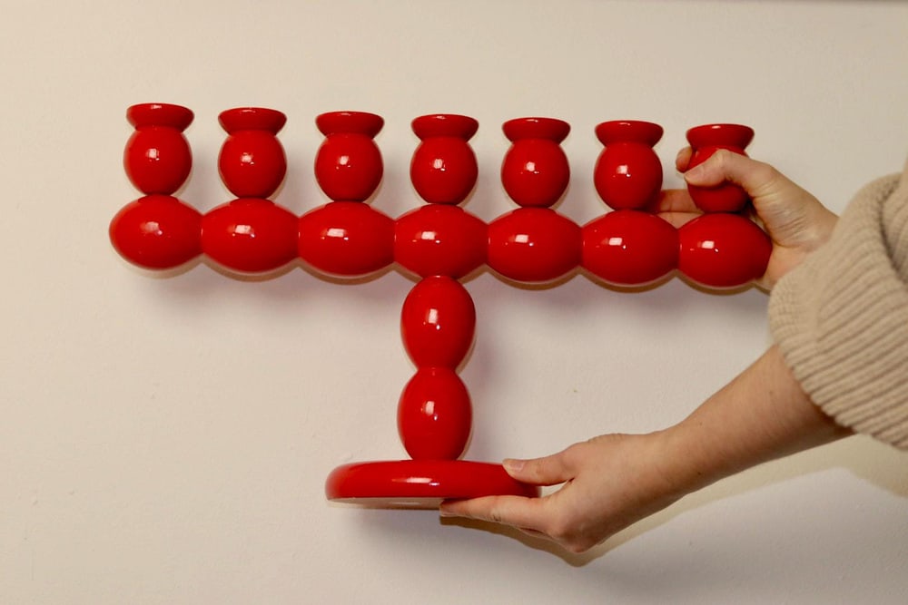 Vintage Swedish Bobbin Candelabra - 5