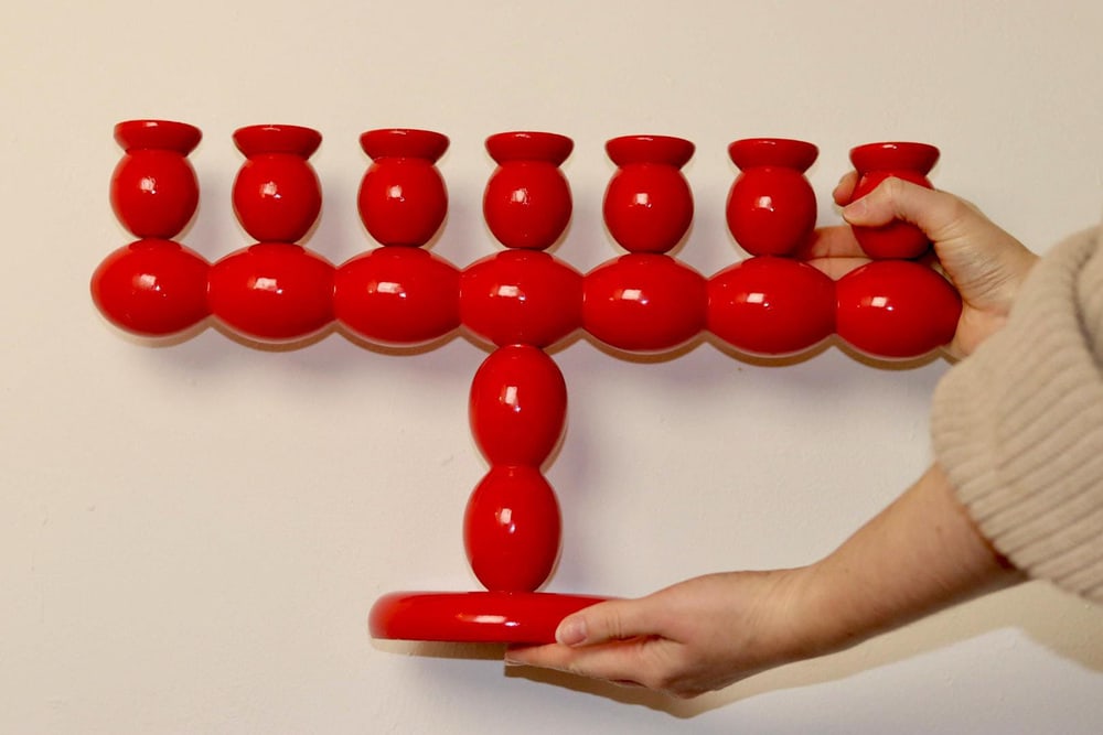 Vintage Swedish Bobbin Candelabra - 6