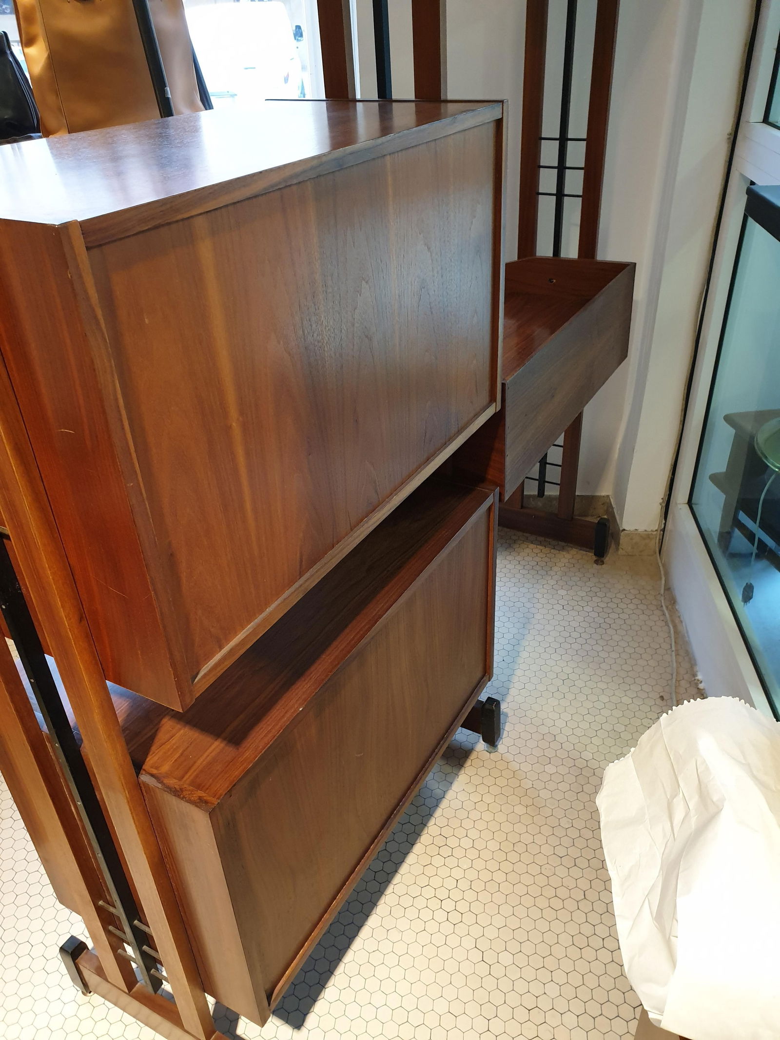 Swedish Teak & Metal Modular Library, 1960s - 10