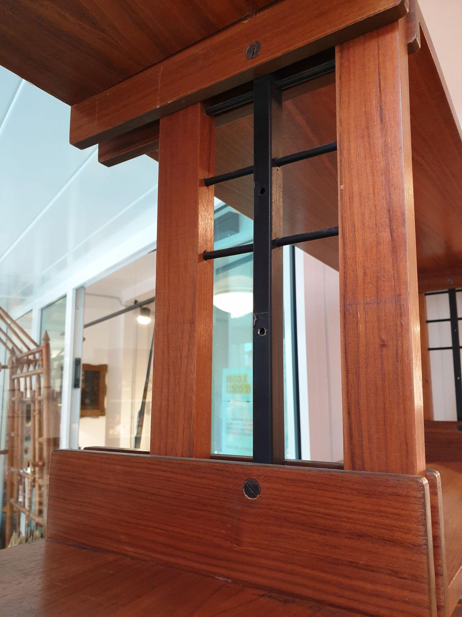 Swedish Teak & Metal Modular Library, 1960s - 9