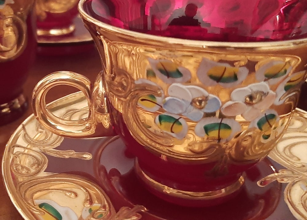 Murano Glass Tre Fuochi 24 K Gold Coffee Set, 1965 - 17