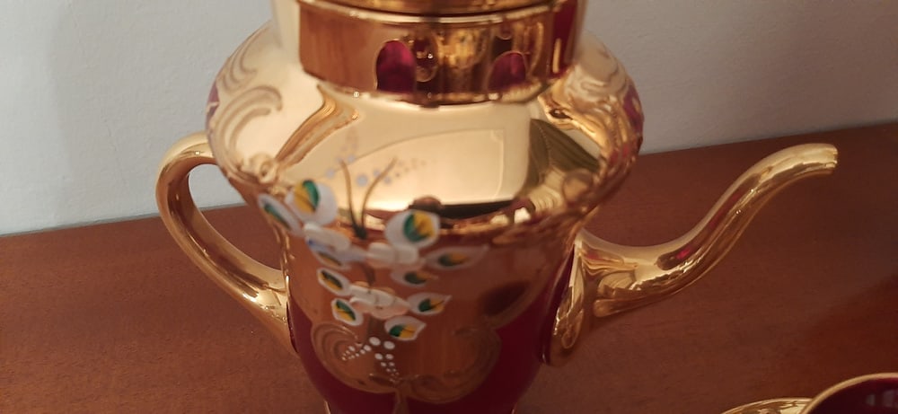 Murano Glass Tre Fuochi 24 K Gold Coffee Set, 1965 - 18