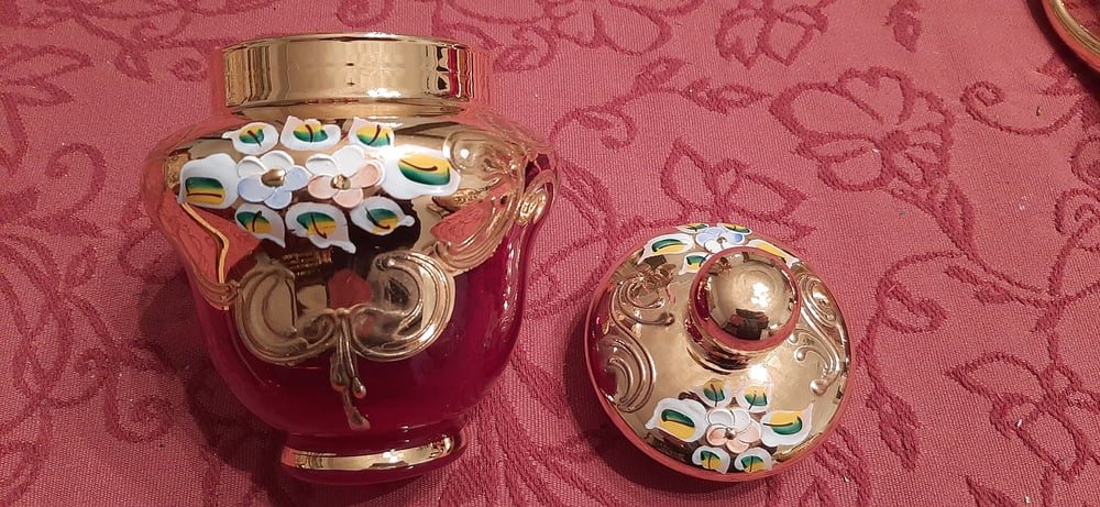 Murano Glass Tre Fuochi 24 K Gold Coffee Set, 1965 - 6