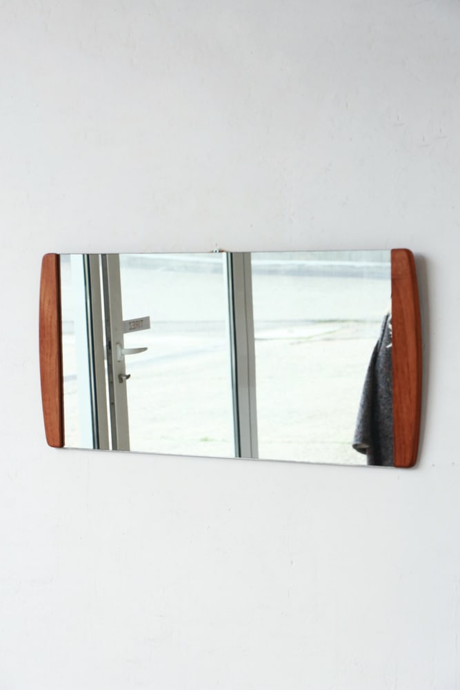 Scandinavian Rectangular Mirror in Teak, 1960s - 3