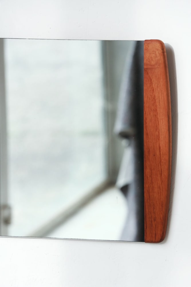 Scandinavian Rectangular Mirror in Teak, 1960s - 5