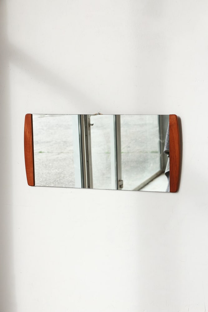 Scandinavian Rectangular Mirror in Teak, 1960s - 7