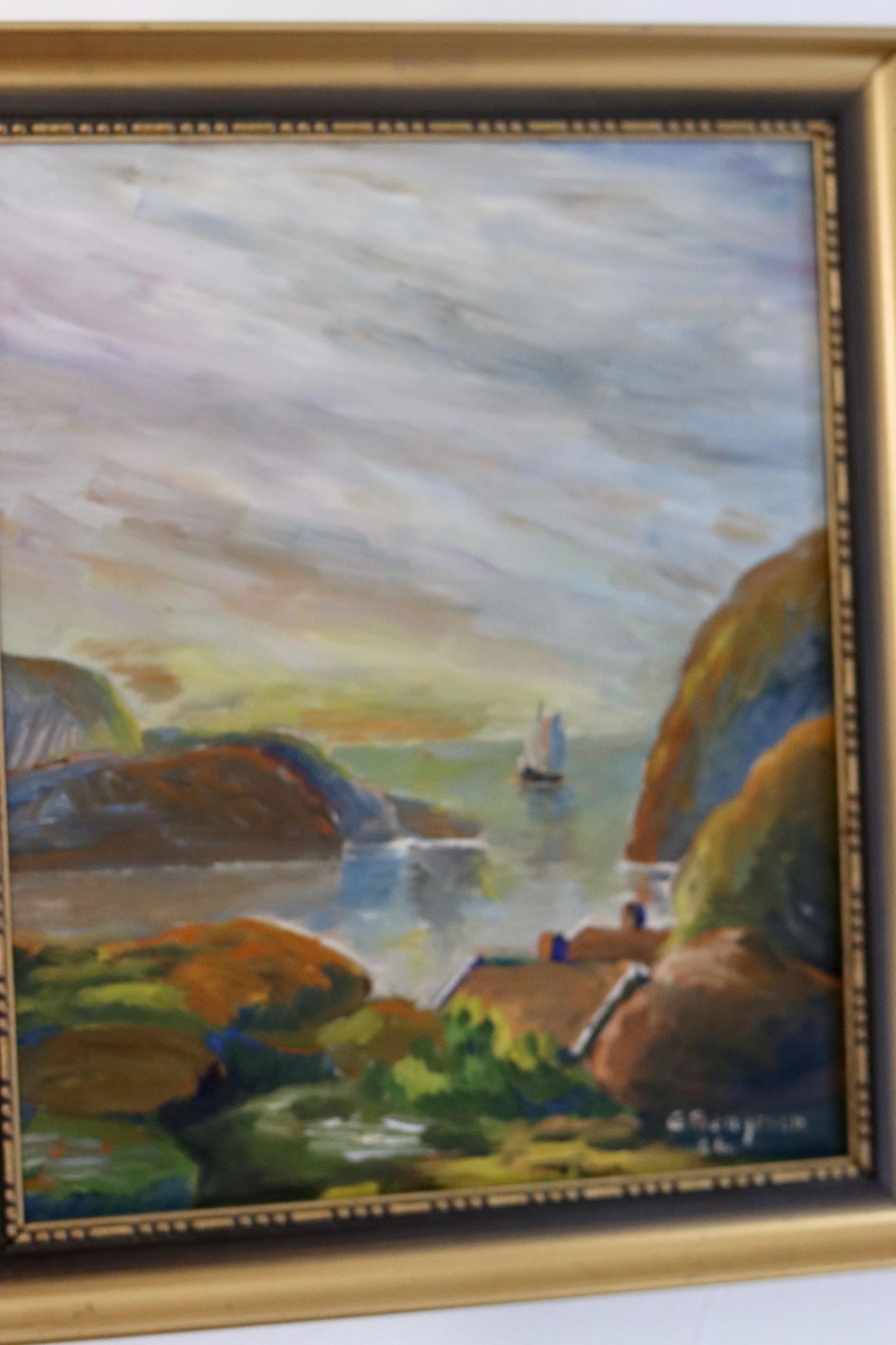 G Bengtson, Landscape, 1936, Oil on Board, Framed - 8