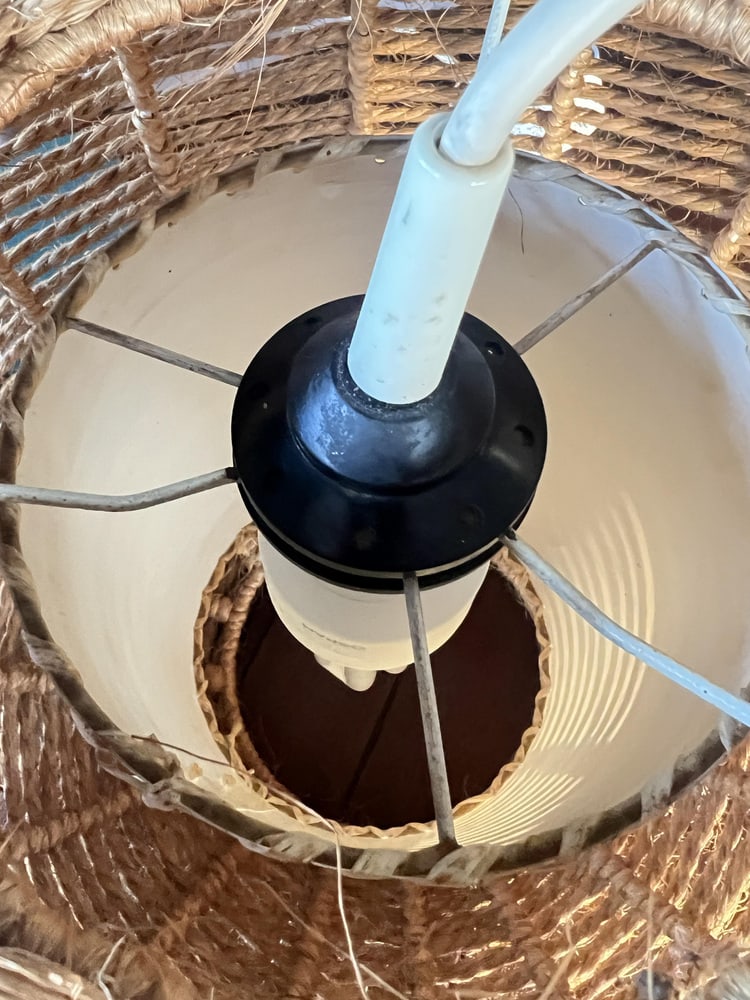 Vintage Danish Sisal Pendant Light, 1970s - 4