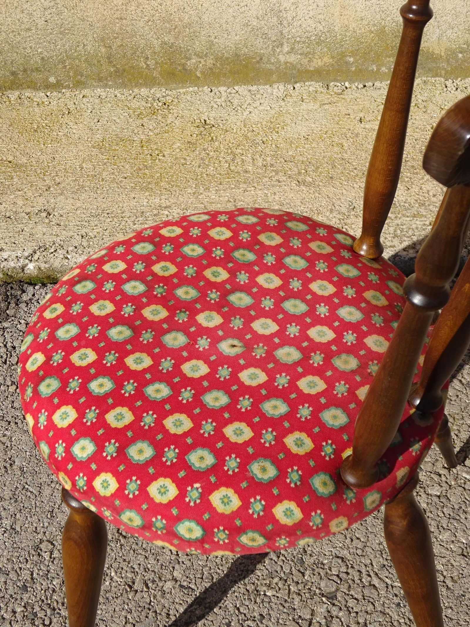 Wood and Fabric Chairs, Set of 2 - 12