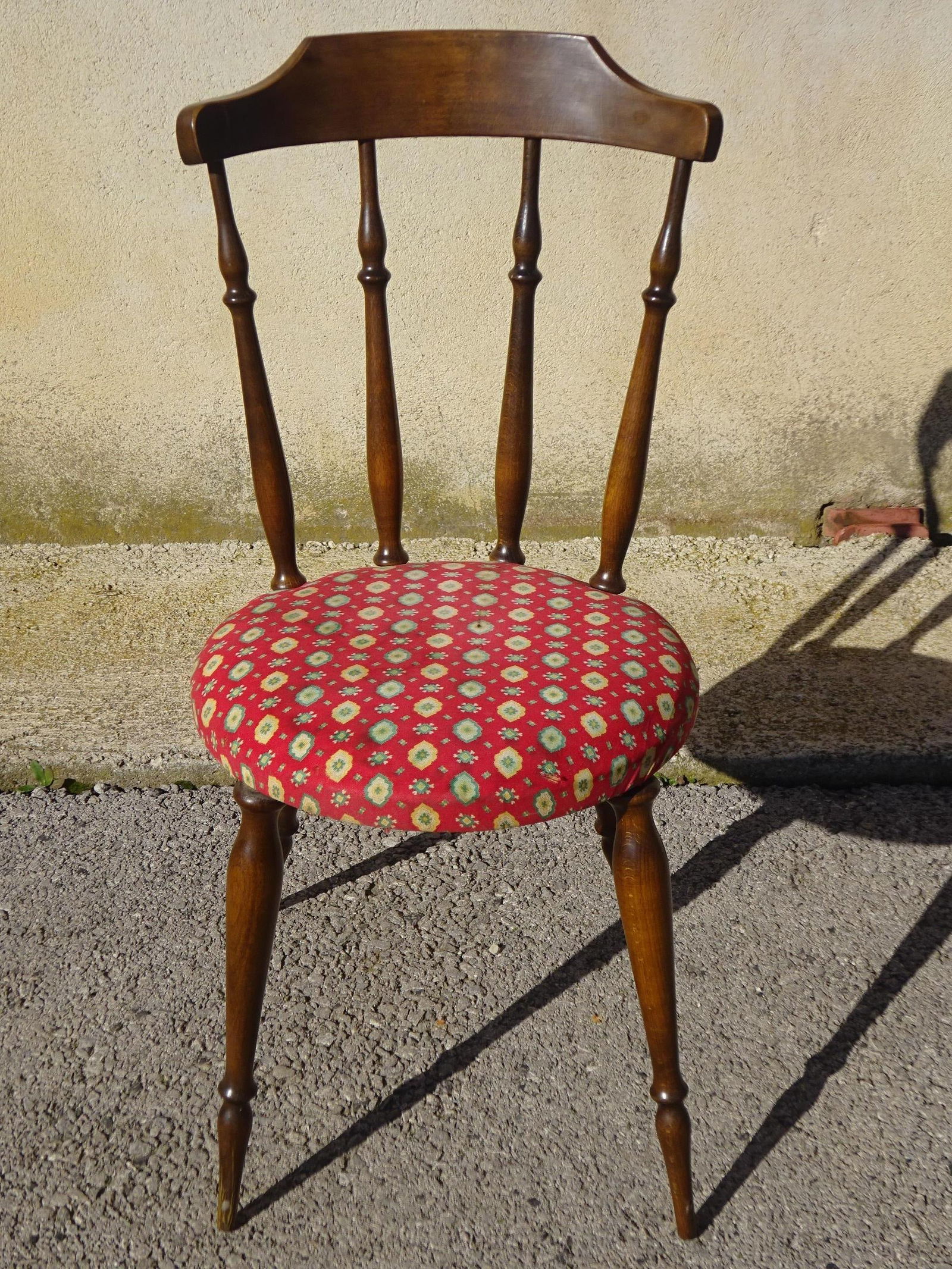 Wood and Fabric Chairs, Set of 2 - 5