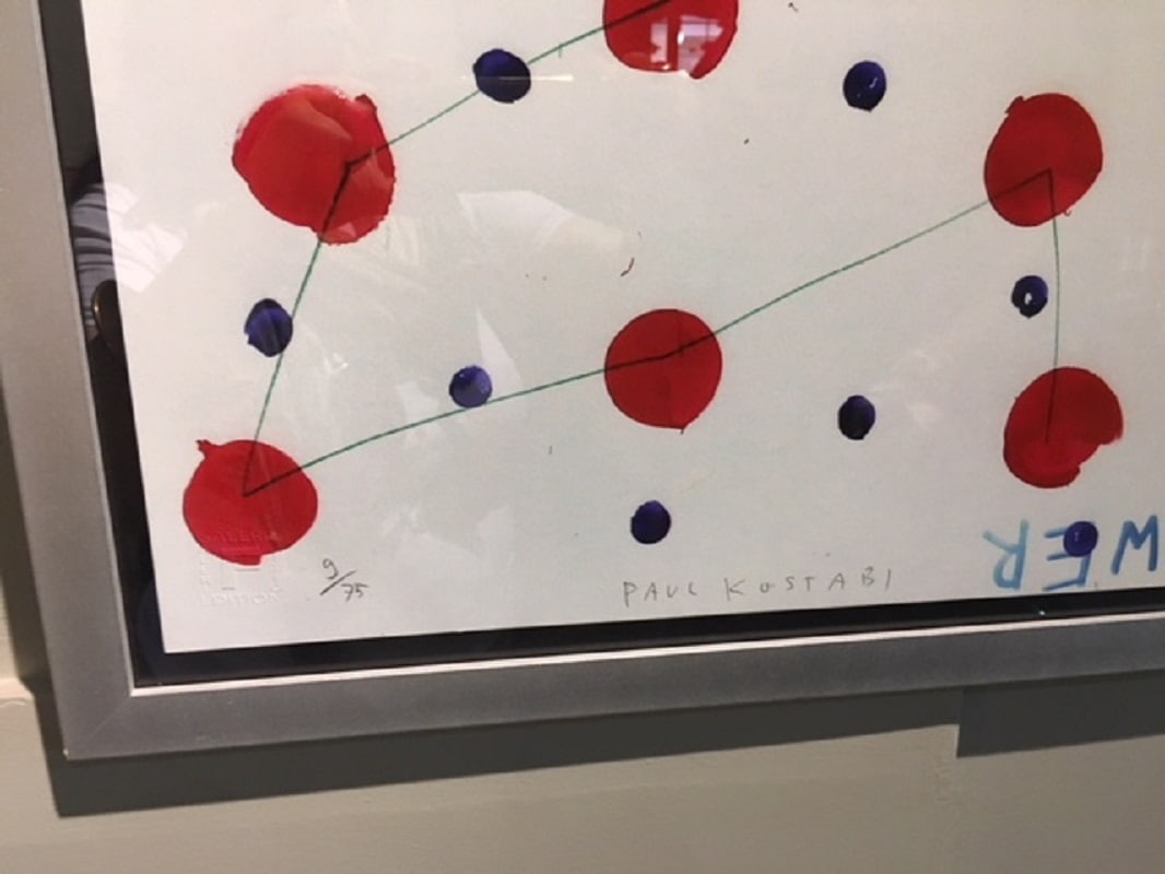 Acrylic and Paper Poster by Paul Kostabi, 1980s - 9