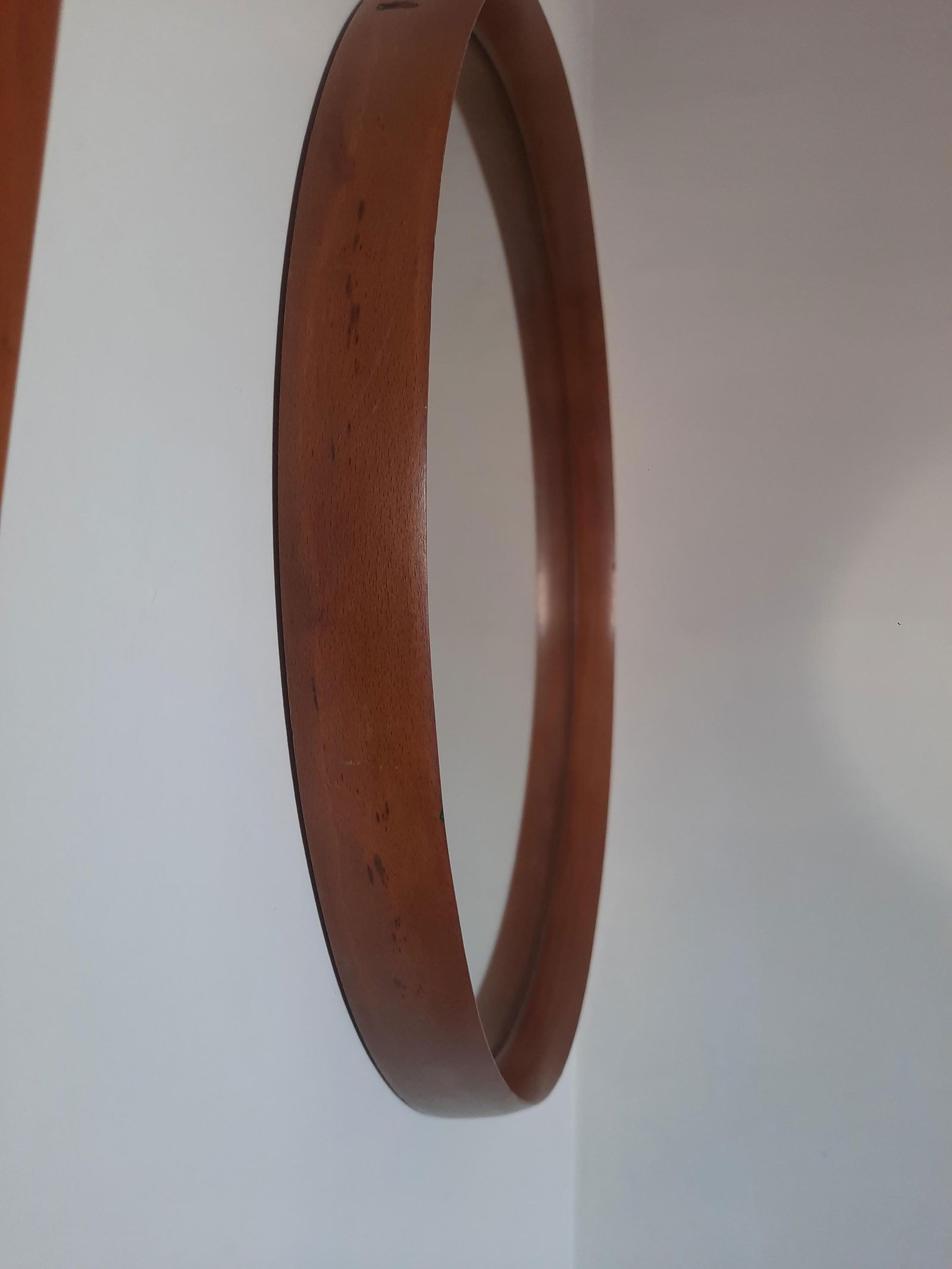 Scandinavian Round Teak Wall Mirror, 1960s - 2