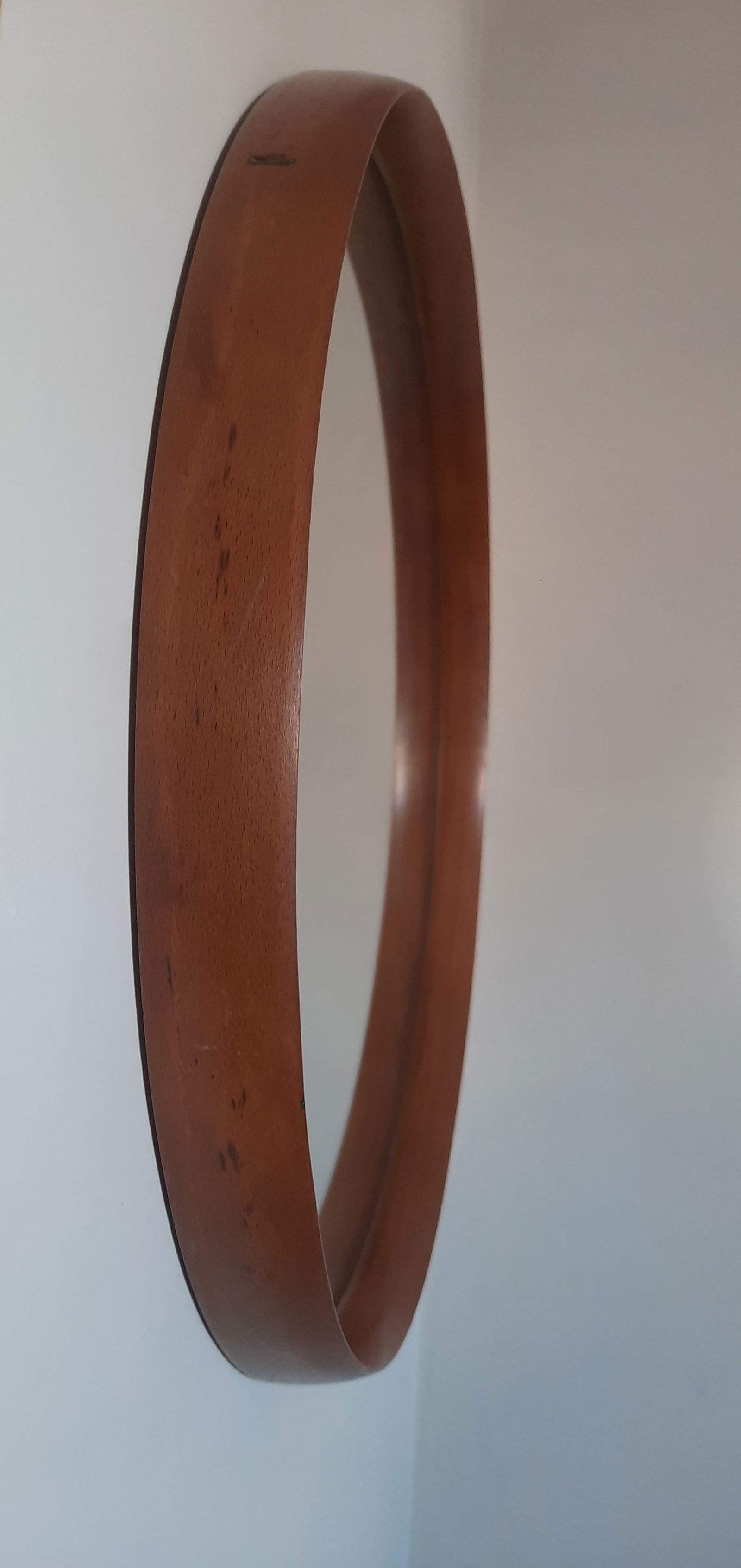 Scandinavian Round Teak Wall Mirror, 1960s - 3