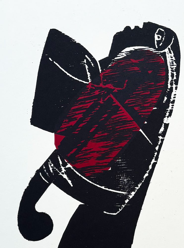 Hap Grieshaber, Composition, 1966, Woodblock Print - 6