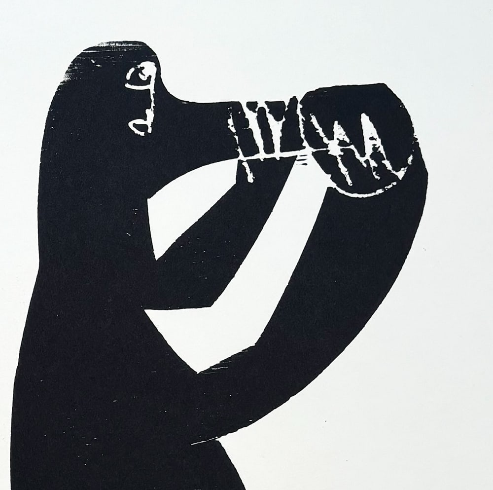 Hap Grieshaber, Composition, 1966, Woodblock Print - 7