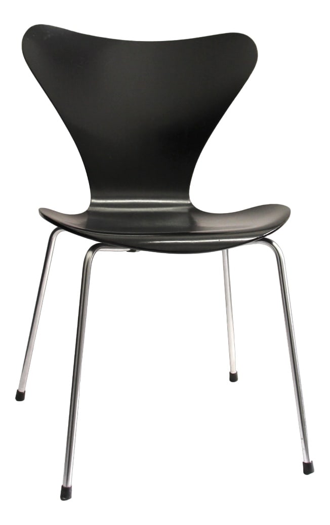 Model 3107 Black Chair from Fritz Hansen, 1960s (1 of 9)