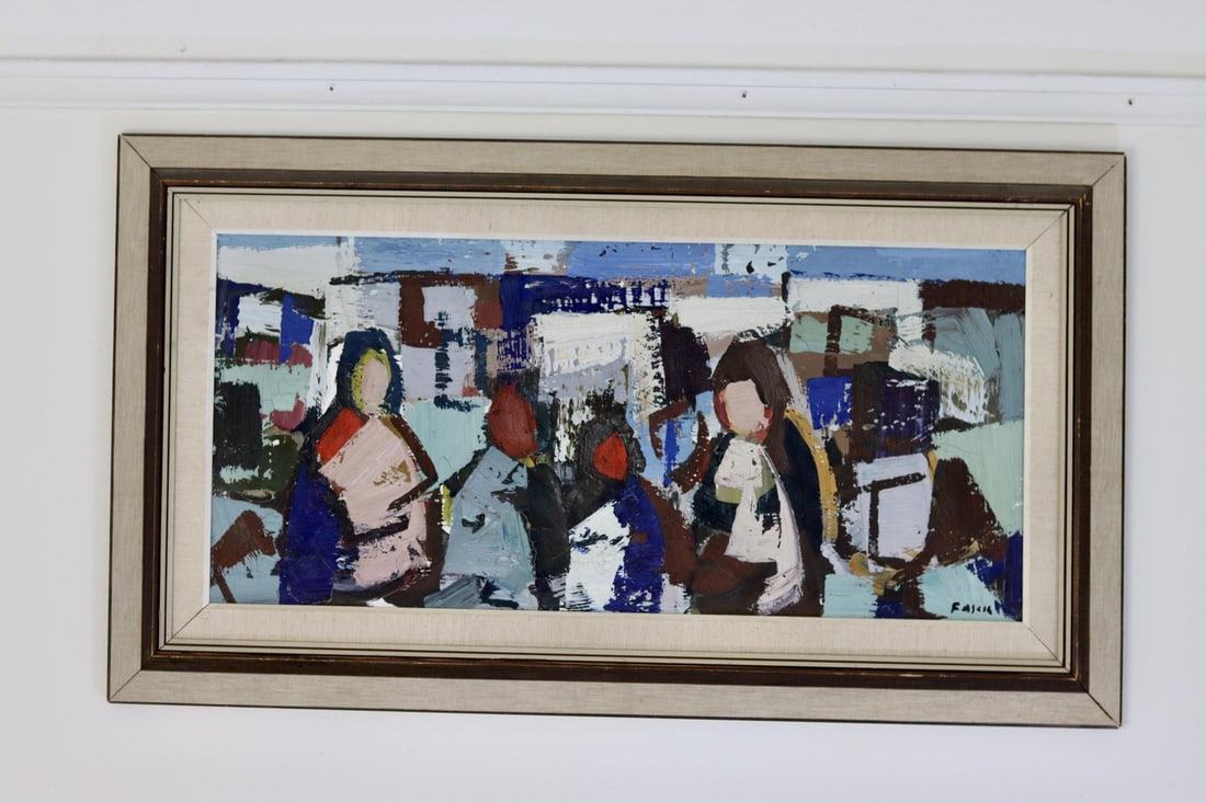 Gösta Falck, People, 1960s-1970s, Oil on Canvas, Framed - 8
